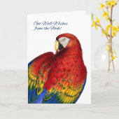 Haal de goede wensen van Group Rainbow Macaw Parro Kaart (Gele Bloem)