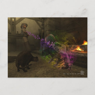 Haal de kat niet uit je handen. briefkaart