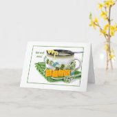 Haal de kippen uit de voedingsbron kaart (Gele Bloem)