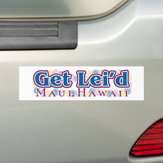Haal de lei'd-sticker uit Maui-bumper Bumpersticker (Op auto)