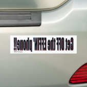 Haal de spiegel van de Telefoon van EFFIN weg Bumpersticker (Op auto)