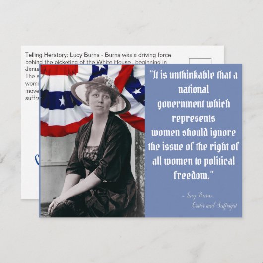 Haal de stemming uit - Lucy Burns Briefkaart (Voorkant / Achterkant)