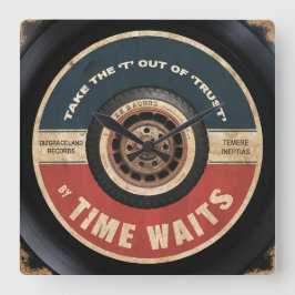 Haal de 'T' uit 'Vertrouwen' Vierkante Klok