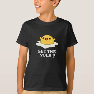 Haal de Yolk Funny Egg Joke Pun Dark BG T-shirt