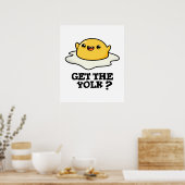 Haal de Yolk Funny Egg Joke Pun Poster (Keuken)