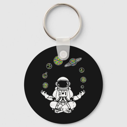 Haal deze yoga astronaut T-Shirt als verjaardag, c Sleutelhanger (Voorkant)