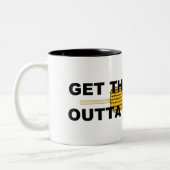 Haal die maïs uit mijn gezicht tweekleurige koffiemok (Links)