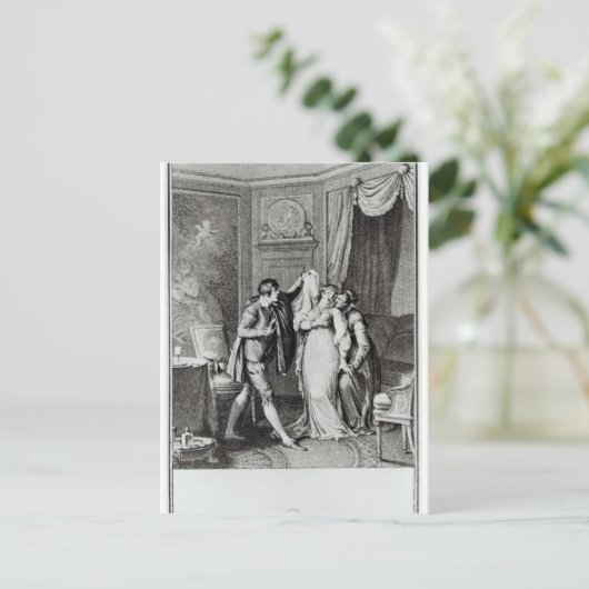 "Haal die sluier uit", uit hoofdstuk 7 van Briefkaart (Staand voorkant)