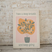 Haal diep adem en blijf vlindermatte doen poster