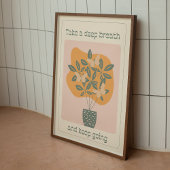 Haal diep adem en blijf vlindermatte doen poster