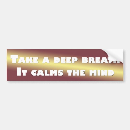 Haal diep adem in het brein bumpersticker (Voorkant)