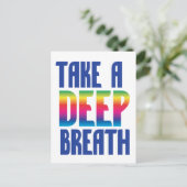 Haal diep adem inspirerend briefkaart (Staand voorkant)