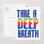 Haal diep adem inspirerend briefkaart (Voorkant / Achterkant)