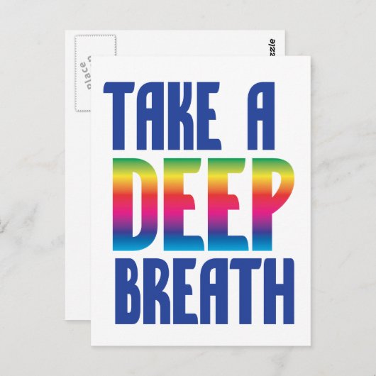 Haal diep adem inspirerend briefkaart (Voorkant / Achterkant)