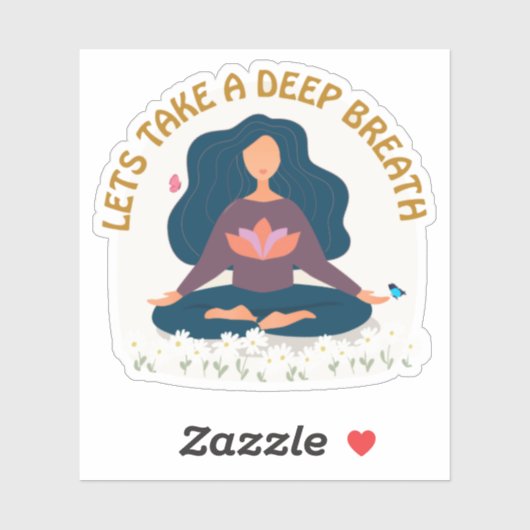 Haal diep adem | Meditatie sticker (Vel)