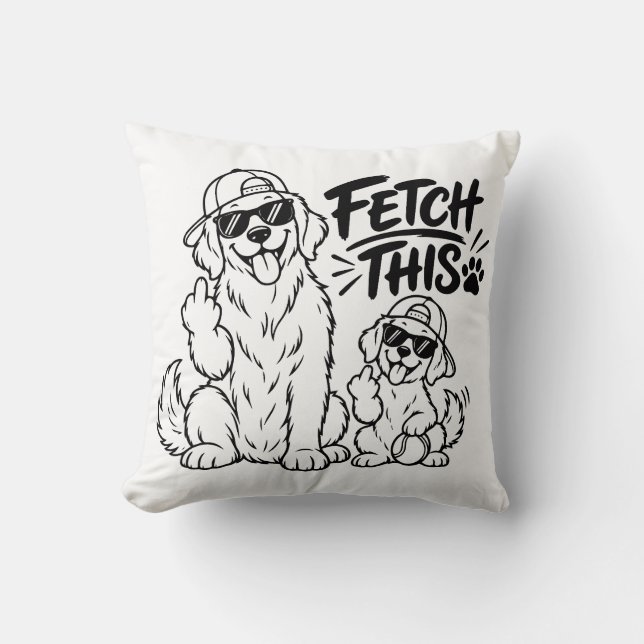 HAAL DIT Grappige Hond Vader Cadeau Grappige Hond  Kussen (Voorkant)
