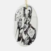 Haal een hint - NEE! Keramisch Ornament (Rechts)