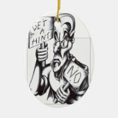 Haal een hint - NEE! Keramisch Ornament (Voorkant)