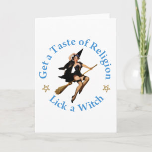Haal een Smaak van Religie - Lick a Witch Kaart