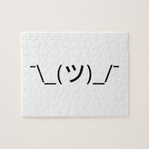 Haal Emoticon ¯ \ _(ツ) _/¯ Japanse Kaomoji op Legpuzzel