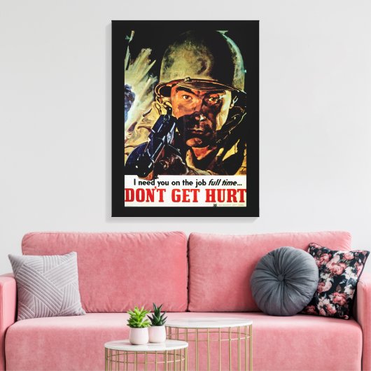 Haal geen Hurt Canvas Afdruk (Insitu (Woonkamer))