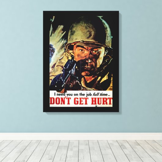 Haal geen Hurt Canvas Afdruk (Insitu (Houten vloer))