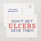Haal geen Ulcers Briefkaart (Voorkant / Achterkant)