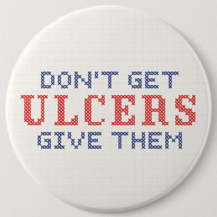 Haal geen Ulcers Ronde Button 6,0 Cm