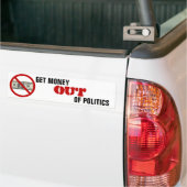 Haal geld uit de politiek bumpersticker (Op Truck)