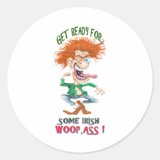 haal geld uit voor ierse woopass ronde sticker