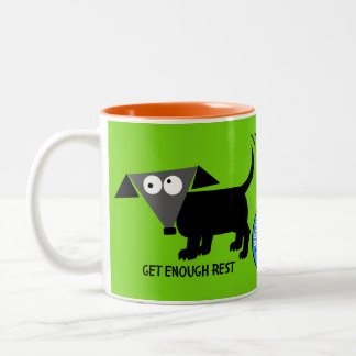 Haal genoeg rust. Rego Berto's tips voor het leven Tweekleurige Koffiemok