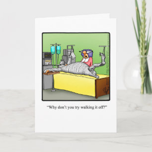 Haal goed Humor "Walk It Off" Wenskaart Kaart