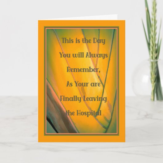Haal goed Kaart, dag het ziekenhuis verlaten Kaart (Voorkant)