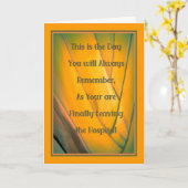 Haal goed Kaart, dag het ziekenhuis verlaten Kaart (Gele Bloem)