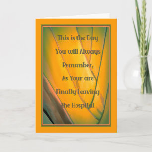 Haal goed Kaart, dag het ziekenhuis verlaten Kaart