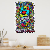 Haal Graffiti geïnspireerd en neem actie met deze  Poster (Keuken)