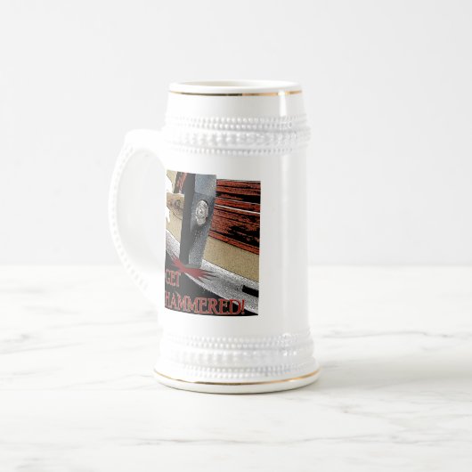 Haal Hammered. Bierpul (Voorkant links)