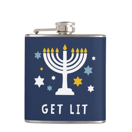 Haal hem | Funny Hanukkah Heupfles (Voorkant)