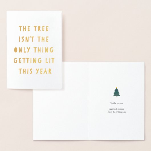 Haal hem | Goudolie Funny Kerstmis Kaart (Display)