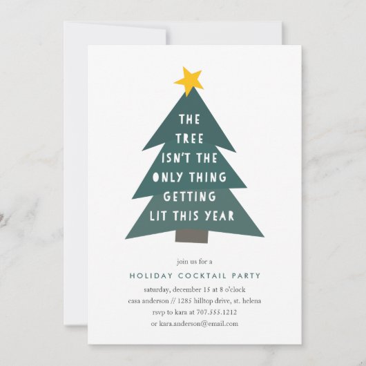 Haal hem | Uitnodiging voor feestdag Cocktail (Voorkant)