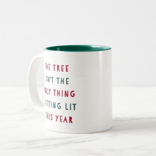 Haal hem | Vreemde kerst Tweekleurige Koffiemok (Voorkant links)