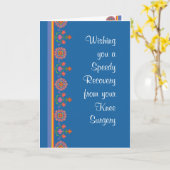 Haal het beste uit de knieoperatie Rangoli Border Kaart (Gele Bloem)