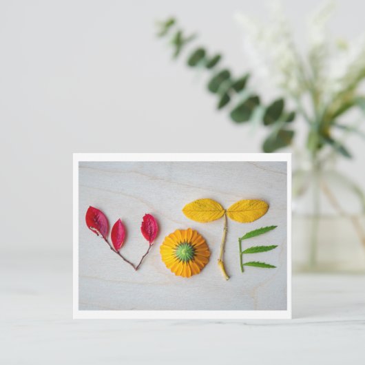 Haal het briefkaart van de STEMMING eruit (Staand voorkant)