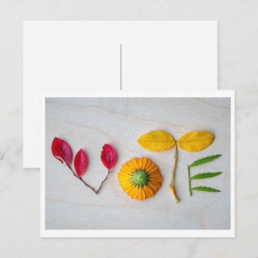 Haal het briefkaart van de STEMMING eruit (Voorkant / Achterkant)