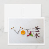 Haal het briefkaart van de STEMMING eruit (Voorkant / Achterkant)