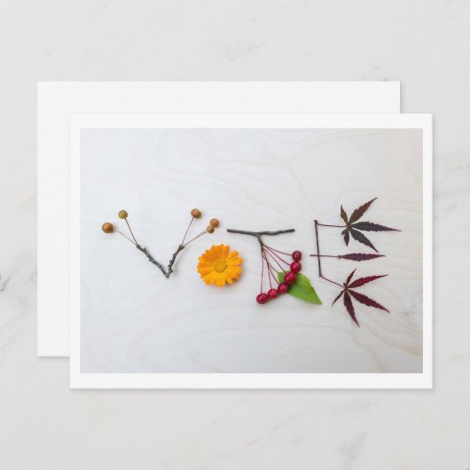 Haal het briefkaart van de STEMMING eruit (Voorkant / Achterkant)