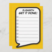 HAAL HET DONE Sprekende Bubbel Fun Retro Kaart (Voorkant / Achterkant)