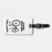 Haal het eruit en speel ermee op de fiets bagagelabel (Voorkant horizontaal)