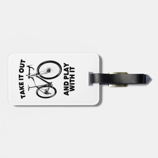 Haal het eruit en speel ermee op de fiets bagagelabel (Achterkant horizontaal)