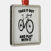 Haal het eruit en speel ermee op de fiets metalen ornament (Rechts)